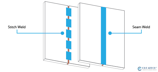 Seam Weld vs Stitch Weld Diagram