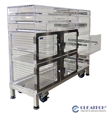 Custom Desiccator Cart with Sliding Drawers